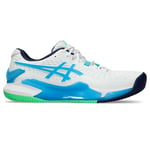 Asics Homme Gel-Resolution 9 Clay Sneaker, White Digital Aqua, 44 EU