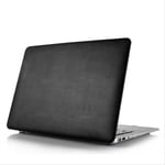 Convient pour Apple ordinateur portable étui de protection macbook étui de protection ordinateur 14 pouces étui de protection en cuir PU - motif litchi noir - (creux) M2 nouveau 2022air13 (A2681)