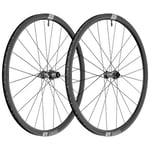 DT Swiss A 1800 Spline Disc Road Wheelset - 700c Black / Shimano 12mm Front 142x12mm Rear Centerlock Pair 11-12 Speed Hookless