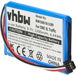 Vhbw - Batterie compatible avec TomTom go 50, 60 appareil gps de navigation (1200mAh, 3,7V, Li-ion)