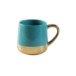 XLZYQ Tasse À Café De Luxe Européen avec Poignée Dorée en Céramique Thé À Café Au Lait Tasses en Porcelaine Tasses À Café Ménager-Blue_B