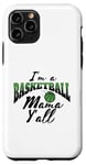 Coque pour iPhone 11 Pro Southern Moms Cadeau fantaisie pour mère Motif basketball Vert et noir