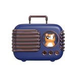 (Blue)Cute Retro Speaker Mini Luggage Mini Speaker Creative Vintage