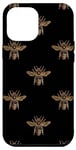 iPhone 15 Pro Max Case - bees on black background pattern phone Case