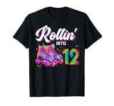 12th Birthday Shirt Girl 12 Year Old Roller Skate Skating T-Shirt