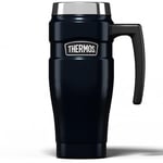 Thermos Stainless King Midnight Blue Travel Mug (470ml), Reusable Insulated Stainless Steel Coffee Cup for Hot or Cold Drinks, Vacuum Sealed Water Flask with a Leak-Proof Lid, 7hr Hot/18hr