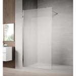 Paroi de Douche Florida - 120 x 200 cm - Badplaats - Chrome - Verre mat - 8 mm