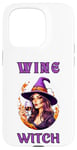 Coque pour iPhone 15 Pro Sorcière du vin d'Halloween buvant sa potion