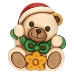 THUN, Teddy avec étoile en céramique de Haute qualité, Version Petite, Collection de Noël, Figurines de Collection, idée Cadeau pour Noël, 7,5 x 6,5 x 8,5 cm