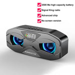 Cool Robot Design Haut-parleur Bluetooth LED Rhythm Flash Haut-parleur sans fil Radio FM Réveil Prise en charge de la carte TF Subwoofer 2500 mAh, 2