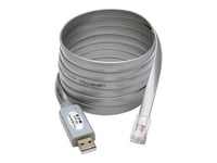 Eaton Tripp Lite Series USB to RJ45 Cisco Serial Rollover Cable, USB Type-A to RJ45 M/M, 6 ft - Adaptateur série - USB - gris