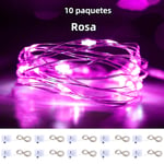 Inomhus, Fest, Bröllop, Jul, Födelsedag, Blommor, 3 lägen, 1m, 39in, 10-pack Mini LED Koppartrådsljus None+0.5W XJN100PI