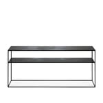 Ethnicraft - Sofa Console 2 Shelves - Charcoal - Avlastningsbord - Dawn Sweitzer - Svart - Glas/Metall