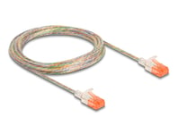 DELOCK – RJ45 Network Cable Cat.6A U/UTP Slim 3 m transparent (80355)