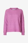 Selected FEMME - Tröja slfLulu LS Knit O-neck - Rosa