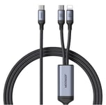 Joyroom 2in1 USB-C til USB-C / Lightning-kabel 100W, 1,5m - Svart