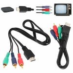 Out Black Adapter VGA Cord HDMI Male To 3 RCA Adapter Video Audio AV Cable