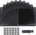 Filtre Ventilateur PC Grille Ventilation Filtre anti Poussière PC, 120mm Magnétique PVC Cadre pour PC Grille Ventilateur/Alimentations/Modems/Routeurs(NYLON, 120 * 120mm, 10Pièces, Noir)