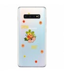 Coque Galaxy S10e spring vibes ecureuil fleur transparente