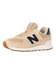 New Balance574 Suede Trainers - Incense/Black/Sea Salt