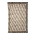 Tapis polypropylène motif grille 50x80 cm - Taupe - SILUMEN