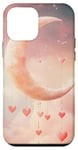 Coque pour iPhone 12 mini Coeurs croissant de lune de Saint-Valentin