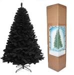 SHATCHI Sapin de Noël Artificiel Noir 180 cm 1,8 m