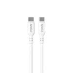 Spello USB-C to USB-C White Cable, Charge & Sync, Power Delivery 60W, Data Transfer 480Mbps, 1m, for Apple iPhone 15, White