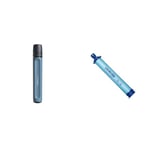 LifeStraw Peak Series - Paille filtrante Personal Water pour filtration, urgence, survie, et hydratation ultra-légère ; Sans BPA, Mountain Blue (bleu) & Filtre à eau Personnel, Bleu, 1 Unité