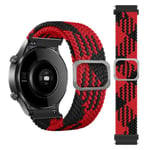 20mm Samsung Galaxy Watch Active 2 - 40mm / Watch (42mm) braid pattern watch strap - Red / Black multifärg