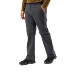 Craghoppers Mens Kiwi Pro II Convertible Walking Trousers - Grey - Size 32W/32L