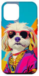 Coque pour iPhone 12 mini Cavachon Dog Fashion, joli pop art coloré