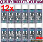 12x Compressed Air Duster Spray Can Cleans Laptop Printer Keyboard Gadget 200ml