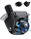 Jansite AHD 720P Camera de Recul Réglable à 360° Caméra de Recul Voiture Boîtier Métallique Universel 12V-24V Camera Recul Vision Nocturne 170° Grand Angle pour Caravane SUV Remorque Caravane Van