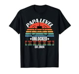 Papa Level Unlocked Est.2024 New Daddy I Leveled Up To Papa T-Shirt