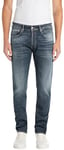 REPLAY Herren Jeans Grover Straight-Fit Original, Blau (Medium Blue 009-5), 29W / 32L