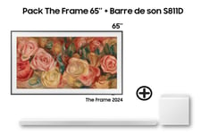 Samsung Pack The Frame 65" + Barre de son ultra-fine S-Series S811D