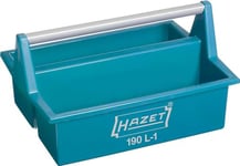 Caisse à outils HAZET 190L-1 I Ouverte et maniable, avec échelle de longueur (cm/pouces) sur le dessus, empilable, poignée de transport solide en aluminium I Caisse de transport mobile en plastique