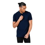 JACK & JONES Men's Polo Tshirt Casual Cotton Collared Neck Short Sleeve Tee Top for Men -Blue -XXL