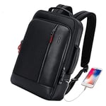 BOPAI Sac à Dos Antivol Intelligent Sac à Dos Pour Ordinateur Portable 15,6 Pouces Imperméable Expansible USB Sac à Dos D'affaires Travail Homme PC Portable Voyage Loisirs Affaire Scolaire Noir