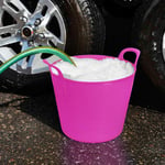 20L Pink Flexi Storage Tub Bucket Toys Builder Laundry Garden Horse Animal Feed