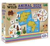 Shuffle Into The Wild Animal Seek - A Wild Game of Hunt & Seek Around The World, For 2-4 Players, Suitable For Ages 3+