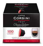 Caffè Corsini - Classico Italiano. Mélange de café en capsules compatibles Nescafè DolceGusto, Gusto Forte e Deciso - Paquet de 100 capsules