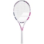 Babolat - Raquette de Tennis Adulte Evo Aero Lite Pink Cordée - Idéale pour Progresser - Puissance et Maniabilité - Cadre Aérodynamique Spin Alpha - Grip 2 Syntec Evo - Marque Française - Rose