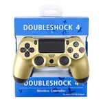 Ps4 Controller, Wireless Controller for Playstation 4, Bluetooth Game Controller, Double Vibration, Headphone jack Ergonomic LED lighting with USB cable connection,GOLD