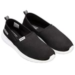 adidas Cloudfoam Lite Racer Slip On Shoes, Black/White, 9.5 UK