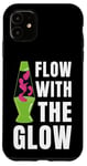 Coque pour iPhone 11 Flow With The Glow Lampe à lave collector années 70 hippie vintage