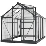 Walk-In Polycarbonate Greenhouse Plant Grow Galvanized Aluminium