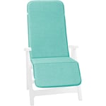 Emmevi Mv S.p.a. - Coussin de Chaise Jardin Housse de Fauteuil Lit de Plage Pliant Doux Couleur Pastel Unie - Turquoise