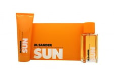 JIL SANDER SUN GIFT SET 75ML EDP SPRAY + 75ML SHOWER GEL - WOMEN'S FOR HER. NEW